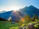 Adelboden: Bergpanorama mit Wald