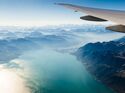 Alpen vom Flugzeug aus gesehen
