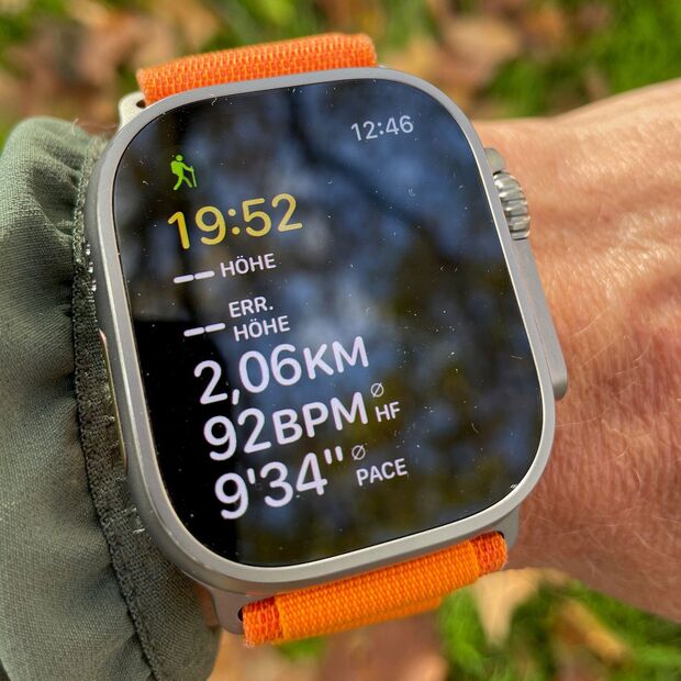 Apple Watch Ultra im outdoor-Test