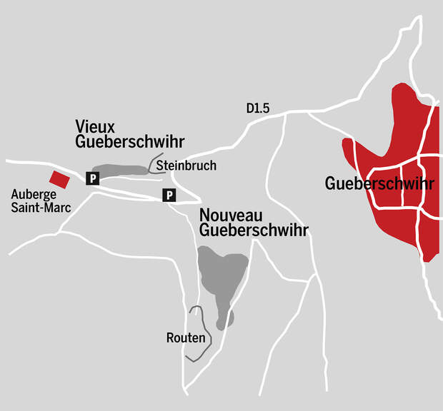 Bouldern im Elsass: Gueberschwihr