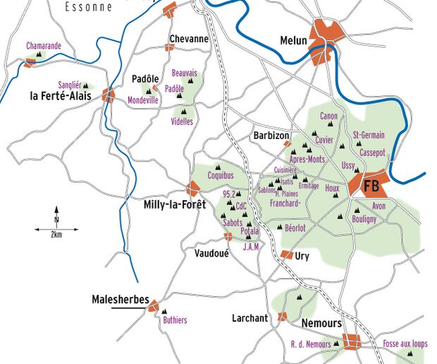 KL Karte Übersicht Fontainebleau