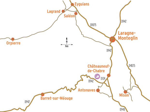 KL Lage Fels Chateauneuf de Chabre