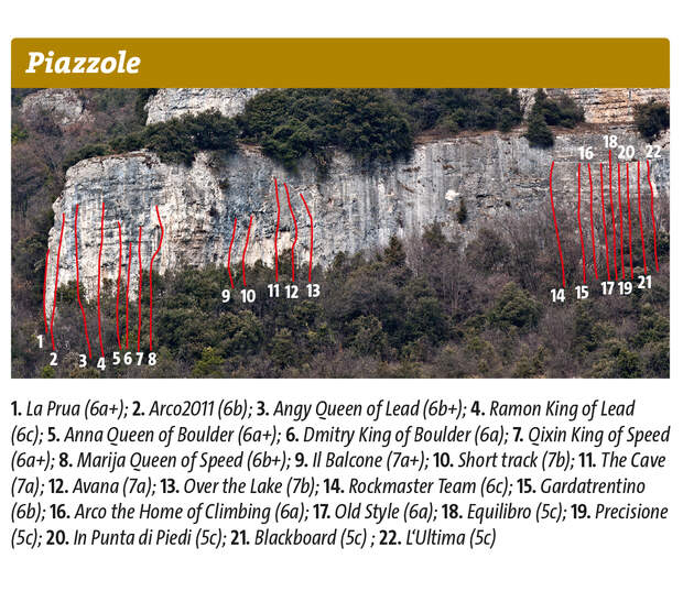 KL Topo Piazzole Klettern Gardasee