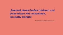 KL Zitat von Reinhold Messner Texttafel 1