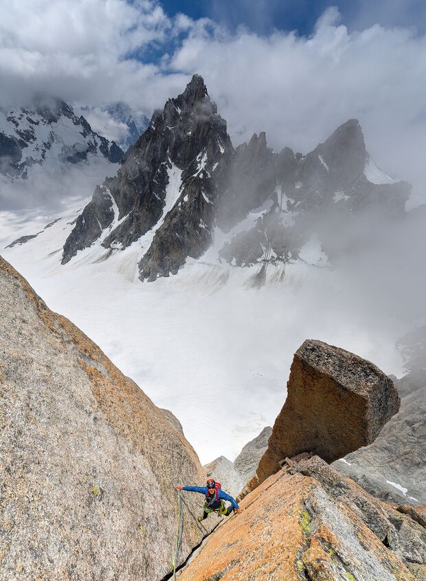 Klettern Aiguilles Dorées Mont Blanc