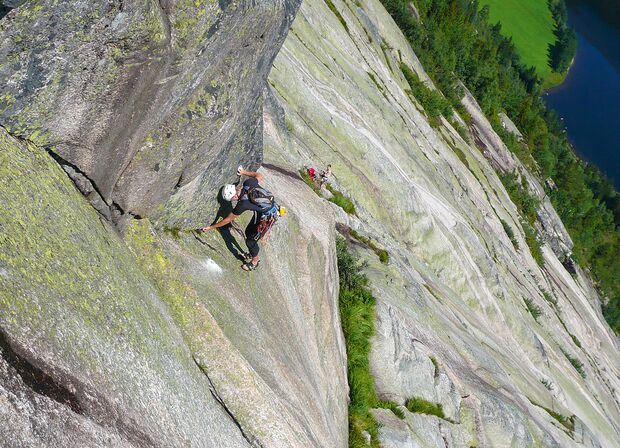 Klettern in Setesdal Norwegen