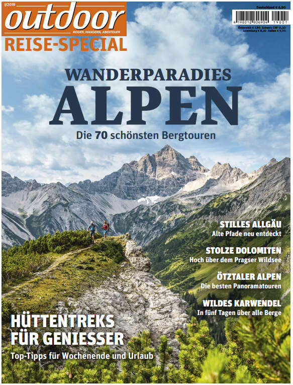 OD 01/2019 Sonderheft Reise Alpen Tourenspecial Titel Cover