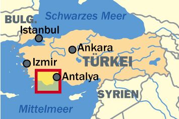OD 0411 Türkei Lykische Küste Lage