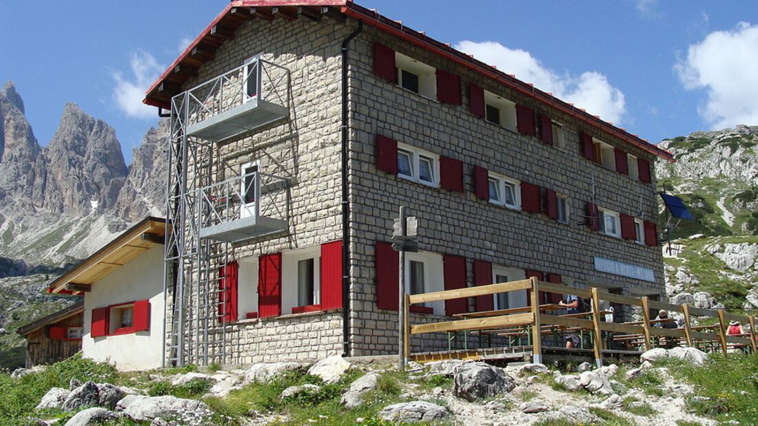 OD 0414 Südtirol Sextener Dolomiten Hütte Rifugio Berti