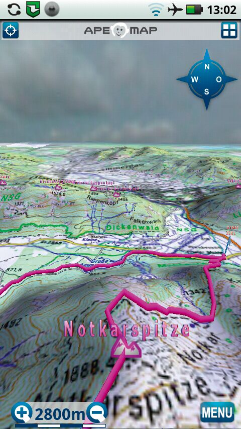 OD 0812 GPS-Navigation Handy Smartphone App Apemap