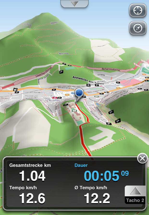 OD 0812 GPS-Navigation Handy Smartphone App Movingworld Maps3D