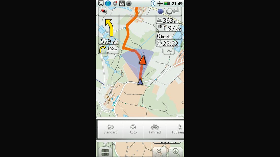 OD 0812 GPS-Navigation Handy Smartphone App Osmand+