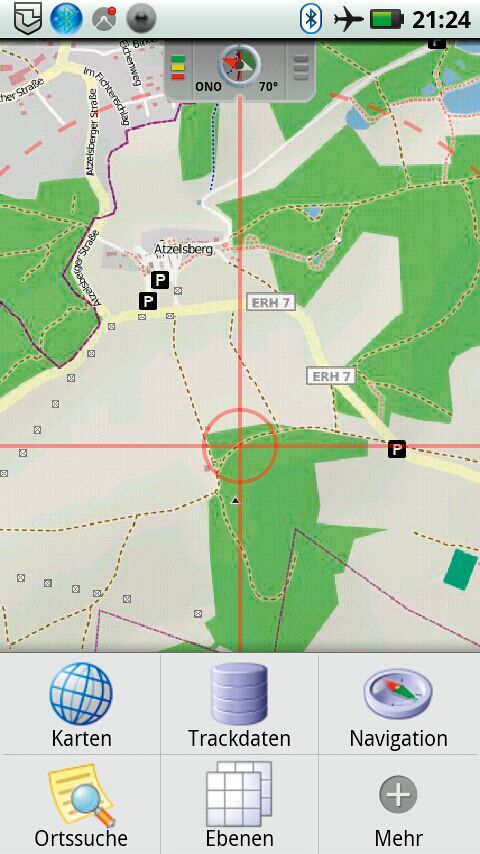 OD 0812 GPS-Navigation Handy Smartphone App Outdoor Atlas