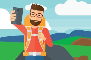 OD 2018 GPS Smartphone Handy Wandern Navigation Orientierung Illu