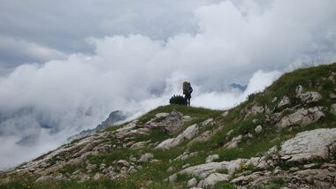 OD Alpencross per pedes Wandern Nebelhorn Bergpanorama Landschaft