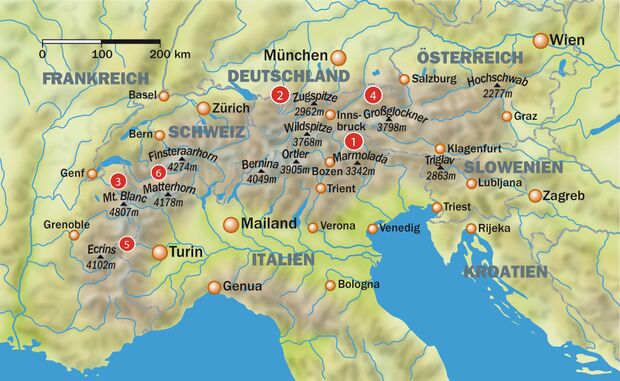 OD Alpenträume Karte mit Punkten