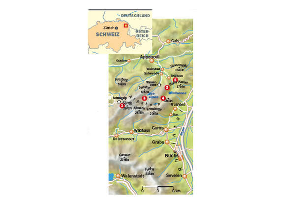 OD Saentis Appenzeller Land Karte 2013