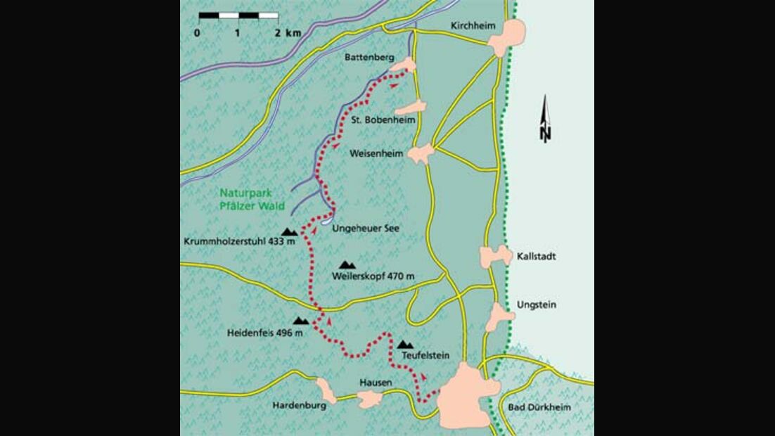 Pfalz Tour 1 Karte