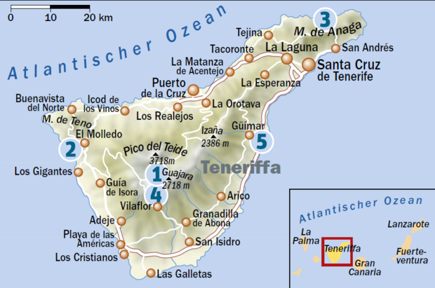 Teneriffa - Karte