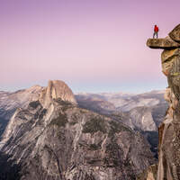 Wanderer im Yosemite National Park, California, USA