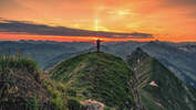 Kanisfluh Sonnenaufgang Bregenzerwald Vorarlberg Österreich Wandern Urlaub