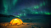 Nordlichter auf dem Kungsleden in Schweden