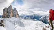 OD 2017 Drei Zinnen Dolomiten Berge Alpen Winter Herbst Wanderer Wandern