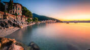 Kroatien Istrien Meer Strand Küste Sonnenaufgang Urlaub