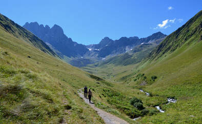 Juta Tal Chaukhi Massiv Wandern Berge Großer Kaukasus Georgien