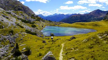 OD 0909 Dolomiten Südtirol Berge Bergsee