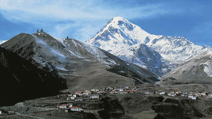 Mount Kazbek in Georgien