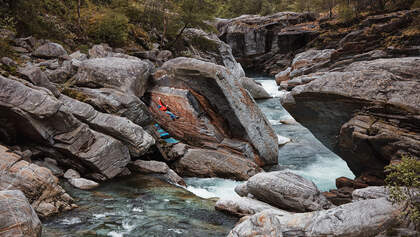 Bouldern in Brione, Tessin