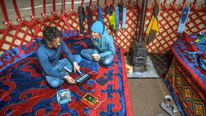 Using an iPad inside yurt