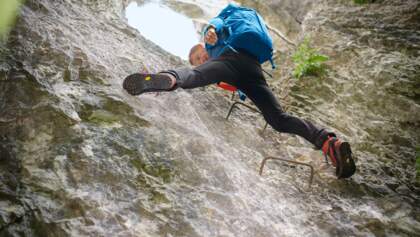 Klettersteig Technik