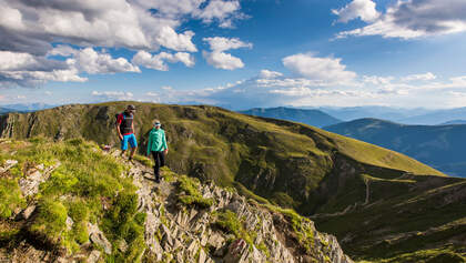 Wanderer in den Nockbergen in Kärnten