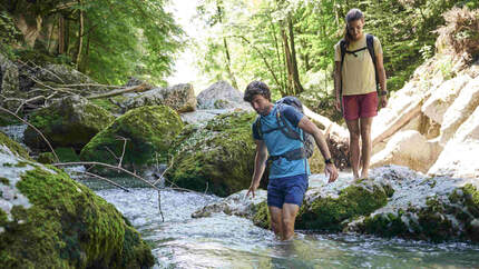 Engenlochschlucht, Wasserwanderweg in Hittisau Bregenzerwald Vorarlberg Österreich Wandern Urlaub