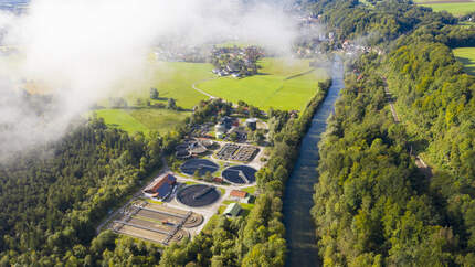 Fluss Kläranlage Landwirtschaft