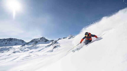 Stubaital Stubaier Gletscher Stubaier Alpen Ski Urlaub Winter Österreich Tirol