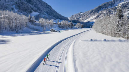 Langlaufen in Au-Schoppernau Bregenzerwald Vorarlberg Österreich Loipe Ski Winter Urlaub