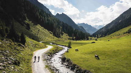 Stubaital Stubaier Alpen Mountainbike Fahrrad fahren Urlaub Österreich Tirol