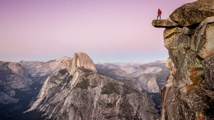 Wanderer im Yosemite National Park, California, USA