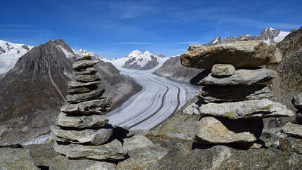 UNESCO-Hoehenweg in der Aletsch-Arena, Wallis