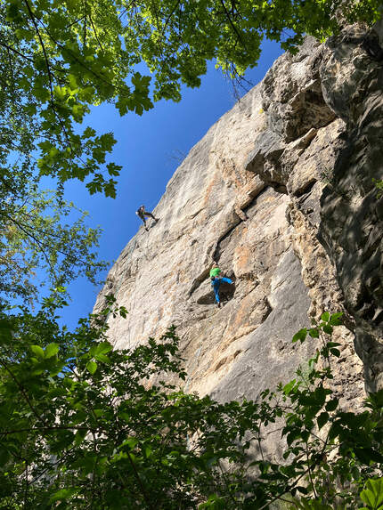 Klettern im tschechischen Karst südlich von Prag